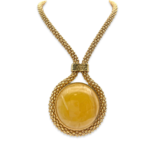 Amber gold plated necklace