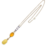 Amber gold plated necklace