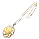 Amber vergoldete Halskette