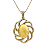 Amber vergoldete Halskette