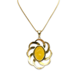 Amber vergoldete Halskette