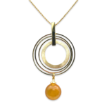 Amber gold plated necklace