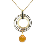 Amber gold plattierte Halskette