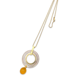 Amber gold plated necklace