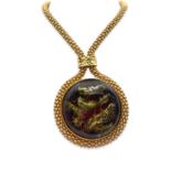 Amber gold plattierte Halskette