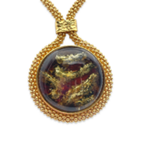 Amber gold plattierte Halskette