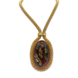 Amber gold plattierte Halskette