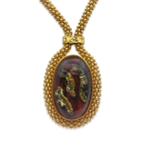 Amber gold plattierte Halskette