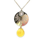 Amber gold plattierte Halskette