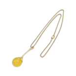 Amber gold plated necklace