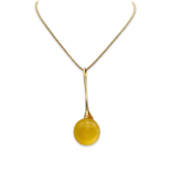 Amber gold plated necklace