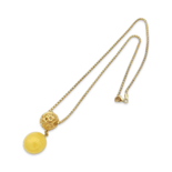 Amber gold plattierte Halskette