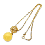 Amber gold plated necklace