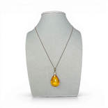 Amber gold plated necklace