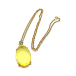 Goldfarbenes Bernstein-Halskette