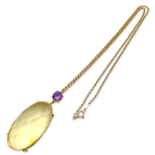 Amber vergoldete Halskette