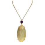 Amber vergoldete Halskette