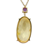 Amber vergoldete Halskette