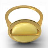 Amber gold plated ring