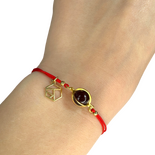 Amber silver gold plated bracelet