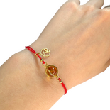 Amber silver gold plated bracelet