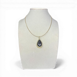 Amber silver gold plated necklace