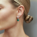 人造绿宝石吊坠耳环