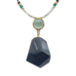 Schwarzer Bernstein Halskette