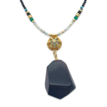 Schwarzer Bernstein Halskette