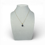 Black Pearl goldbeschichteter Silberanhänger