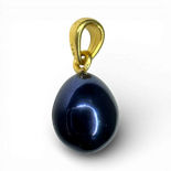Black Pearl goldbeschichteter Silberanhänger