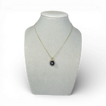 Black Pearl gold plated silver necklace