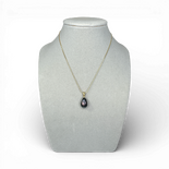 Black Pearl gold plated silver necklace