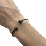 Pulsera de plata negra