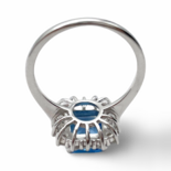 Cushion Cut Silver Ring