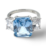 Cushion Cut Silver Ring