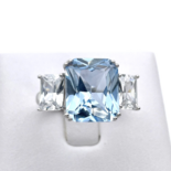 Cushion Cut Silberring