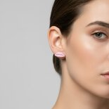 Dali Pink Lips Earrings — Gold Plated 925 Sterling Silver