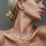 Collier en argent avec zircons