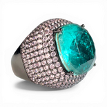 Double agua Pavé ring