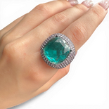 Doppelter agua Pavé-Ring