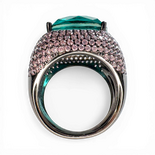 Doppelter agua Pavé-Ring