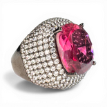 Double Pavé Ring White Pink