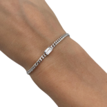 翡翠切割银手链