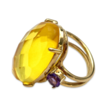 Facettenreicher Bernsteinring