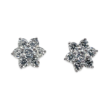 Flower Stud Silver Earrings