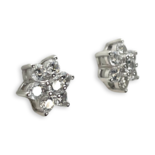 Flower Stud Silver Earrings