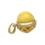 Gilded amber pendant