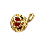 Gilded amber pendant