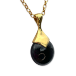 Gilded amber pendant